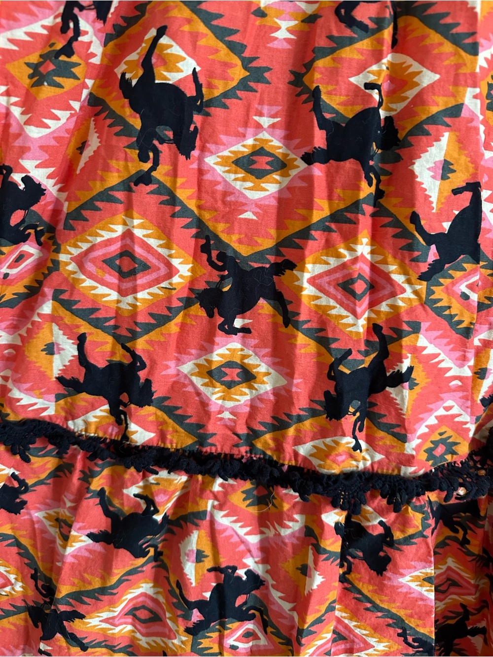 Never Fully Dressed Orange & Black Printed Tiered Maxi Dress - Picture 5 of 9